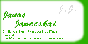 janos janecskai business card